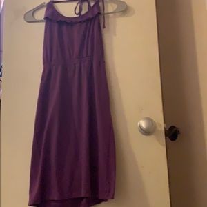 Purple halter dress